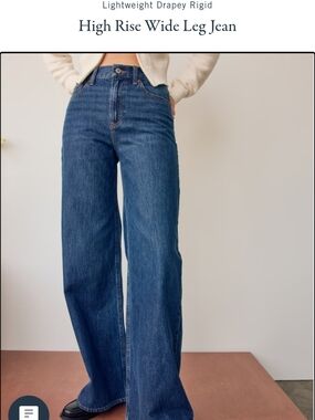 Abercrombie & Fitch High Rise Wide Leg Jeans - Blue